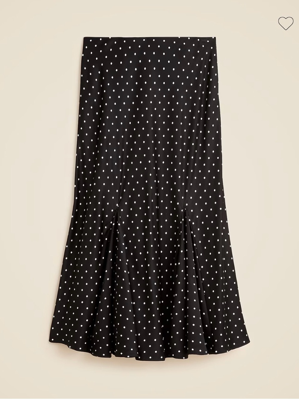 J.Crew Gwyneth Flounce Hem Viscose Slip Skirt Polka Dot XS EUC